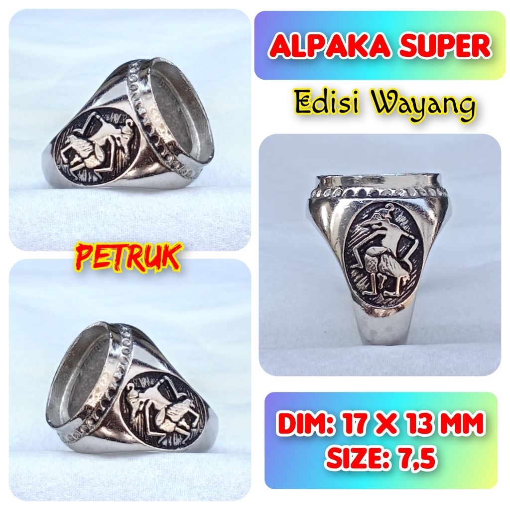 cincin emban batu akik batu permata alpaka super ukir Bali.79
