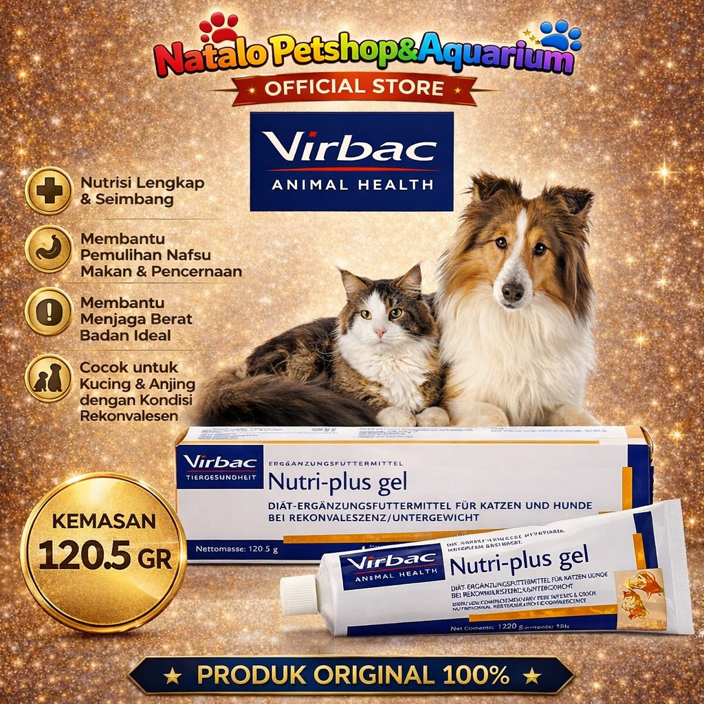 Nutri-plus Gel 120.5GR Nutrition - Virbac Nutri Plus Gel Vitamin / Suplemen / Anjing / Kucing / Hewa