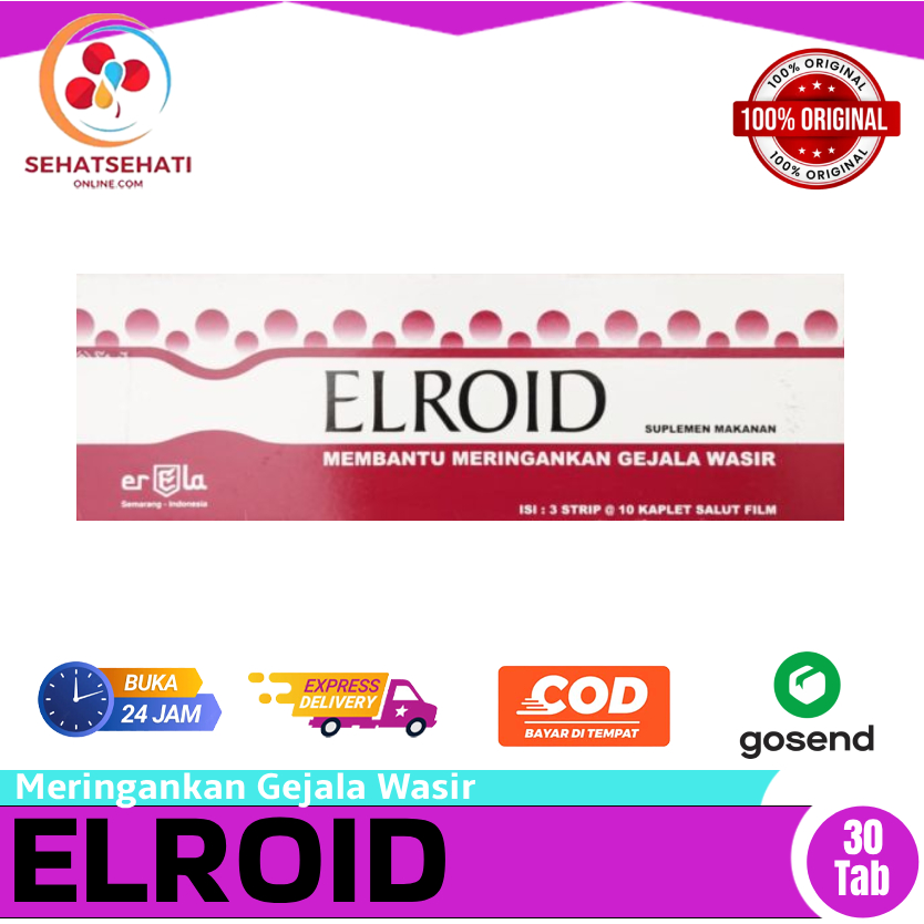 Elroid Box 30 Tablet - Obat Wasir original