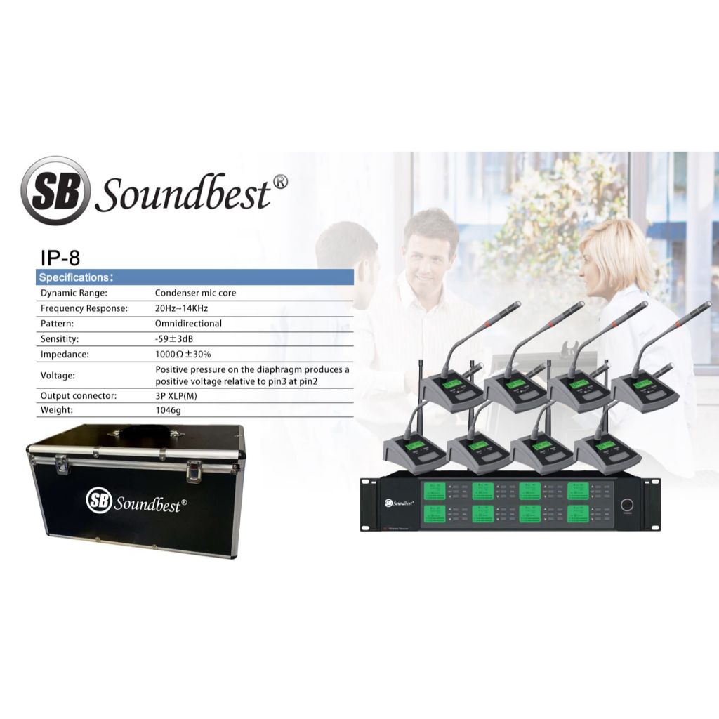 MIC MEJA CONFERENCE SOUNDBEST isi 4 atau isi 8 – IP4 / IP 4 / IP8 / IP 8 – ORIGINAL