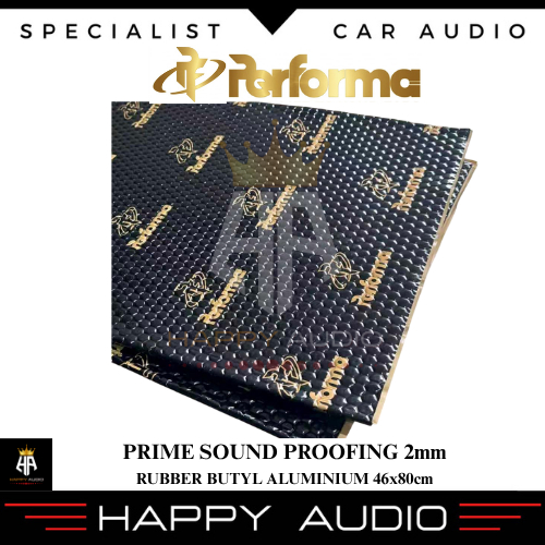 Peredam Mobil Sound Proofing Aluminium Foil Rubber Butyl PERFORMA Prime Peredam Suara Tebal 2mm - Ha