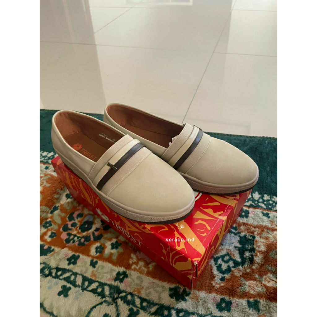 TRISET SEPATU WANITA TF4101303 BEIGE 36 PRELOVED LIKE NEW