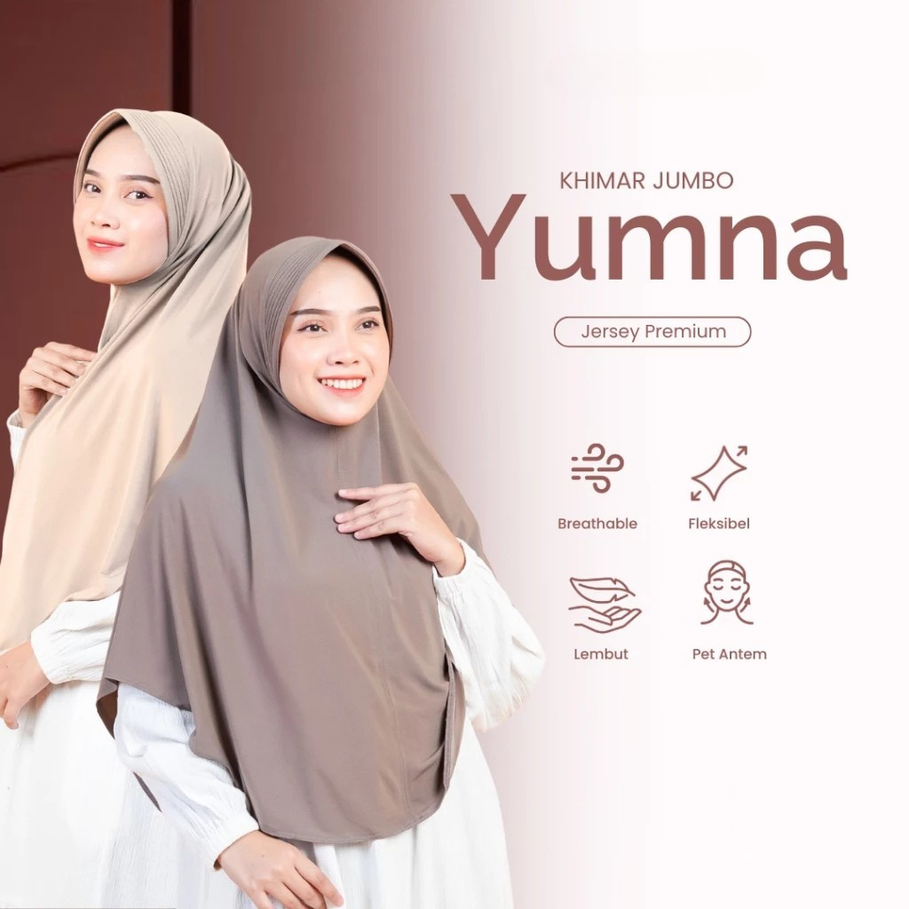 Khimar Jumbo Jersey Yumna / Khimar Pinguin Jumbo / Hijab Instan / Hijab Instan Jumbo / Jilbab Instan
