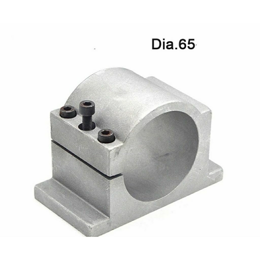 Bracket spindle dudukan router clamp router cnc bracket spindle diameter 65 Aluminium