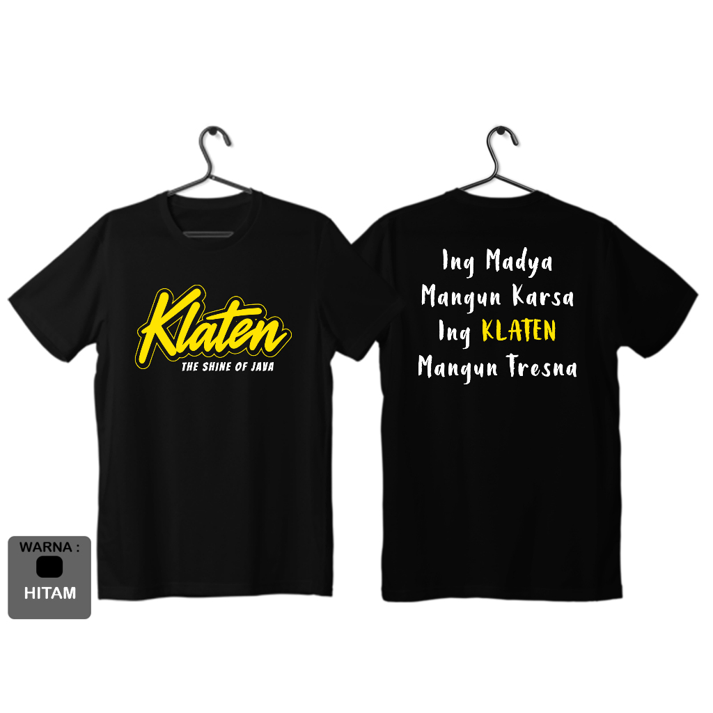 KAOS KLATEN / BAJU KLATEN / T-SHIRT KOTA KLATEN PRIA WANITA / PREMIUM COTTON / UNISEX / PRIA WANITA 