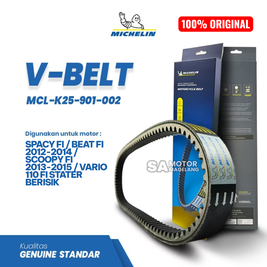V-Belt Vanbelt Michelin Spacy FI Beat FI Scoopy FI Vario 110 Stater Berisik K25 Original