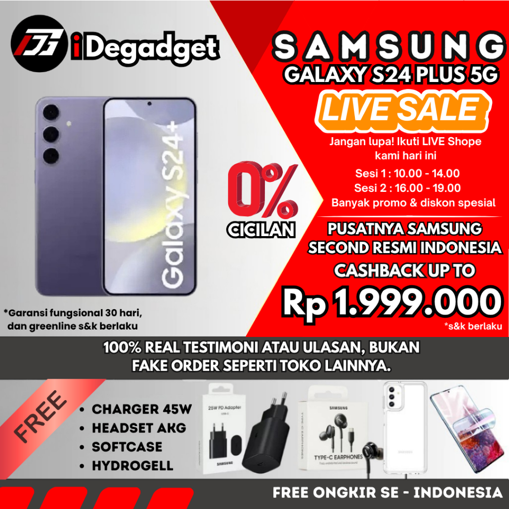 SAMSUNG GALAXY S24 Plus 12/512GB 12/256GB 5G | S23 + Plus SEIN Second Fullset Original