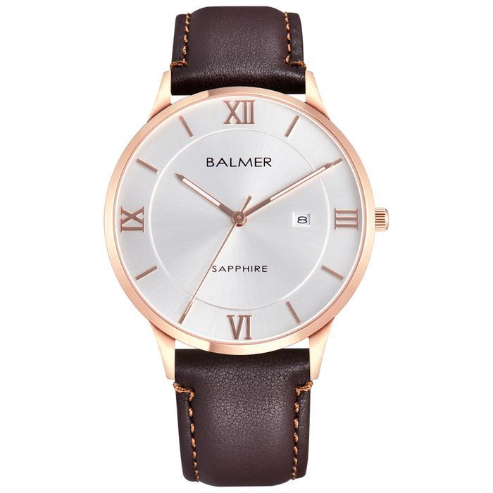 Jam Tangan Couple Balmer 2718 Stainless Strap Kulit Kaca Sapphire original