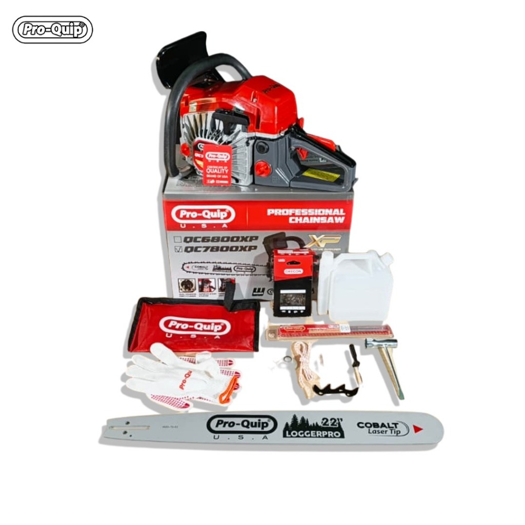 Pro-Quip Chainsaw 22 Inch QC6800XP Gergaji Mesin 2 Tak Professional 78cc