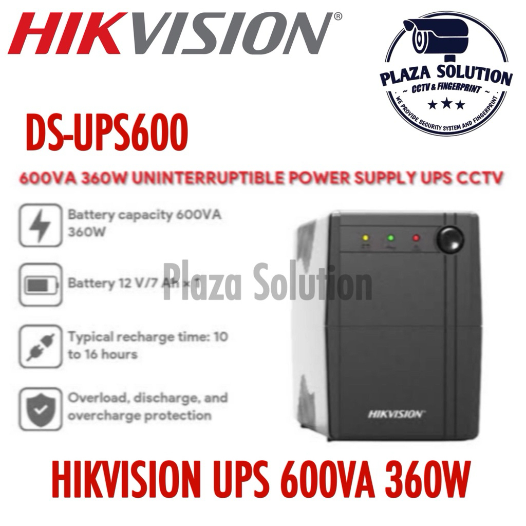HIKVISION UPS DS-UPS600 600VA 360W POWER SUPPLY UPS CCTV