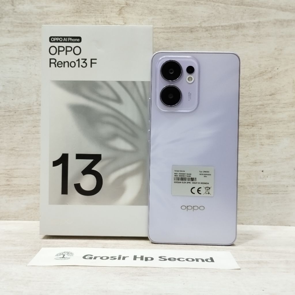 OPPO RENO 13F 4G 8/256GB HP SECOND BEKAS FULLSET