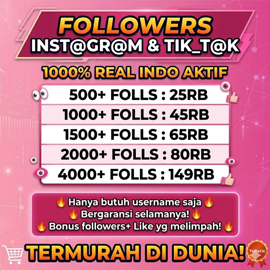 Follower indonesia FOLLOWER REAL AKTIF LAYANAN AKUN FOLLOWER INDO