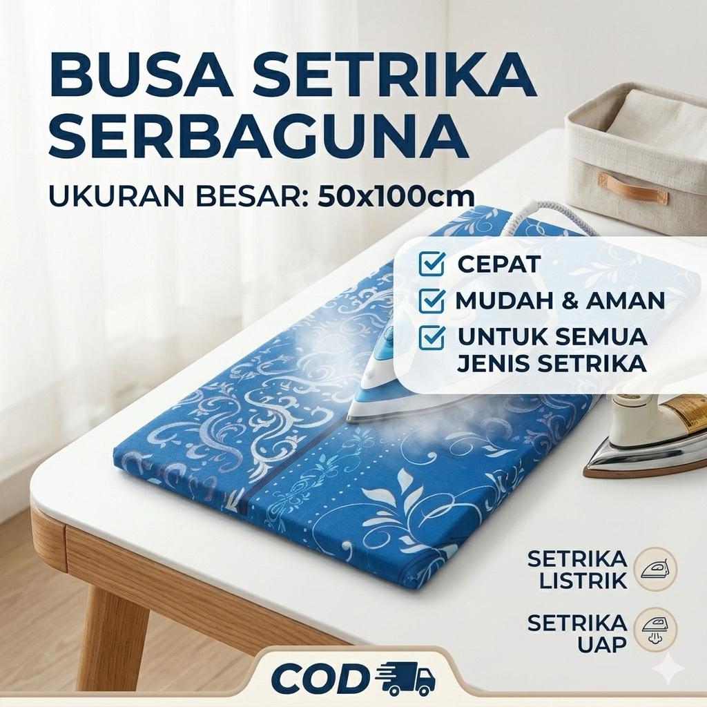 Busa Alas Setrika Laundry | Busa lapis kain bersleting | Alas Setrika Boiler Setrika Laundry