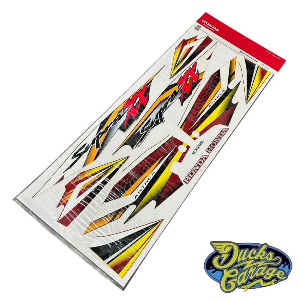 Striping Sticker Stiker List Body Honda Supra XX Double X Lama Old Original
