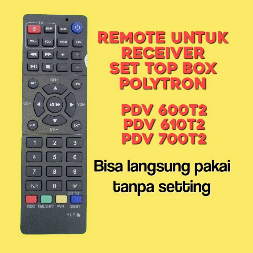 Remote Untuk Semua Receiver STB Polytron/StbPLT