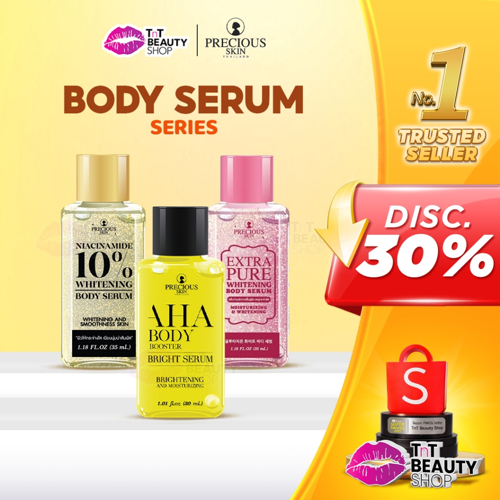 Precious Skin Thailand Niacinamide 10% Whitening Body Serum Booster/ Serum Pemutih / Whitening 35ml 