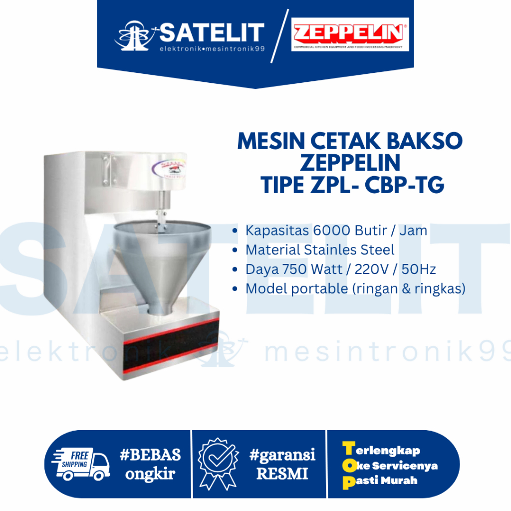 MESIN CETAK BAKSO ZEPPELIN  TIPE ZPL- CBP-TG