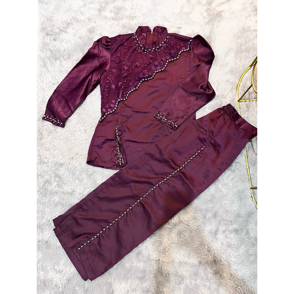 pl Setelan kondangan Burgundy