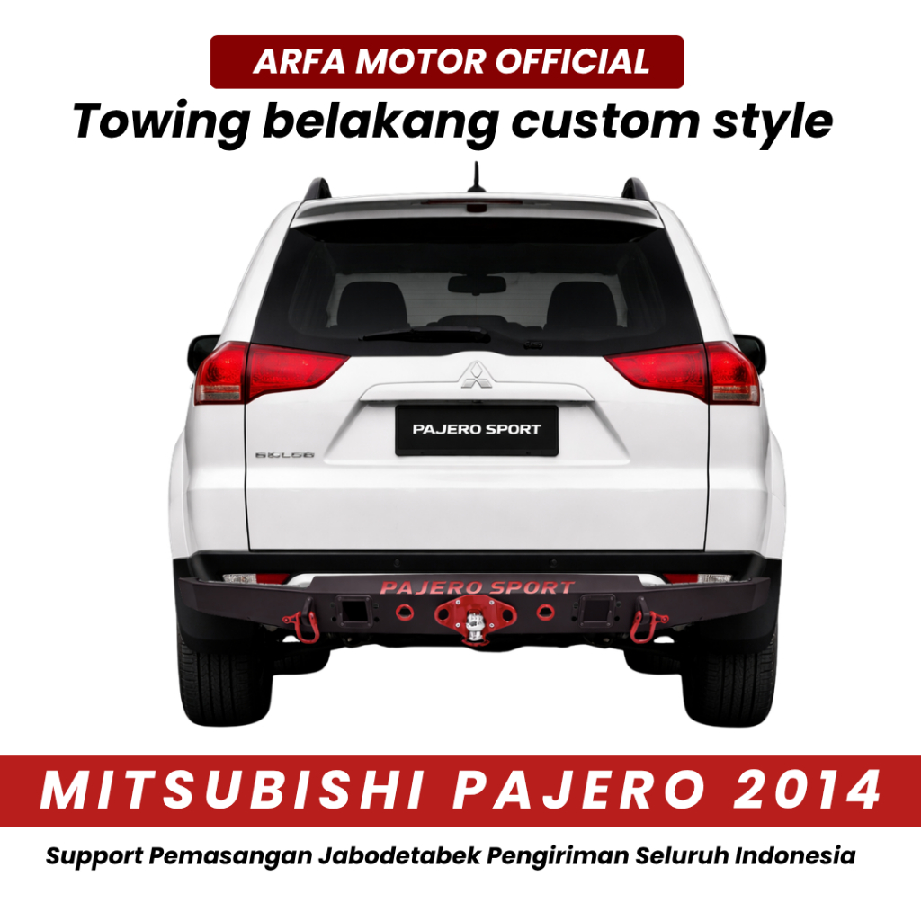 Towing belakang pajero 2014 custom tanduk pengaman pelindung bemper anti karat