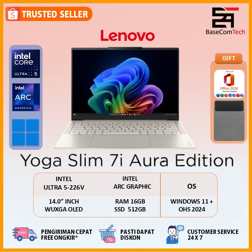 Lenovo Yoga Slim 7i AURA EDITION Ultra 5 226V 16GB/512GB 14.0 inch WUXGA OLED