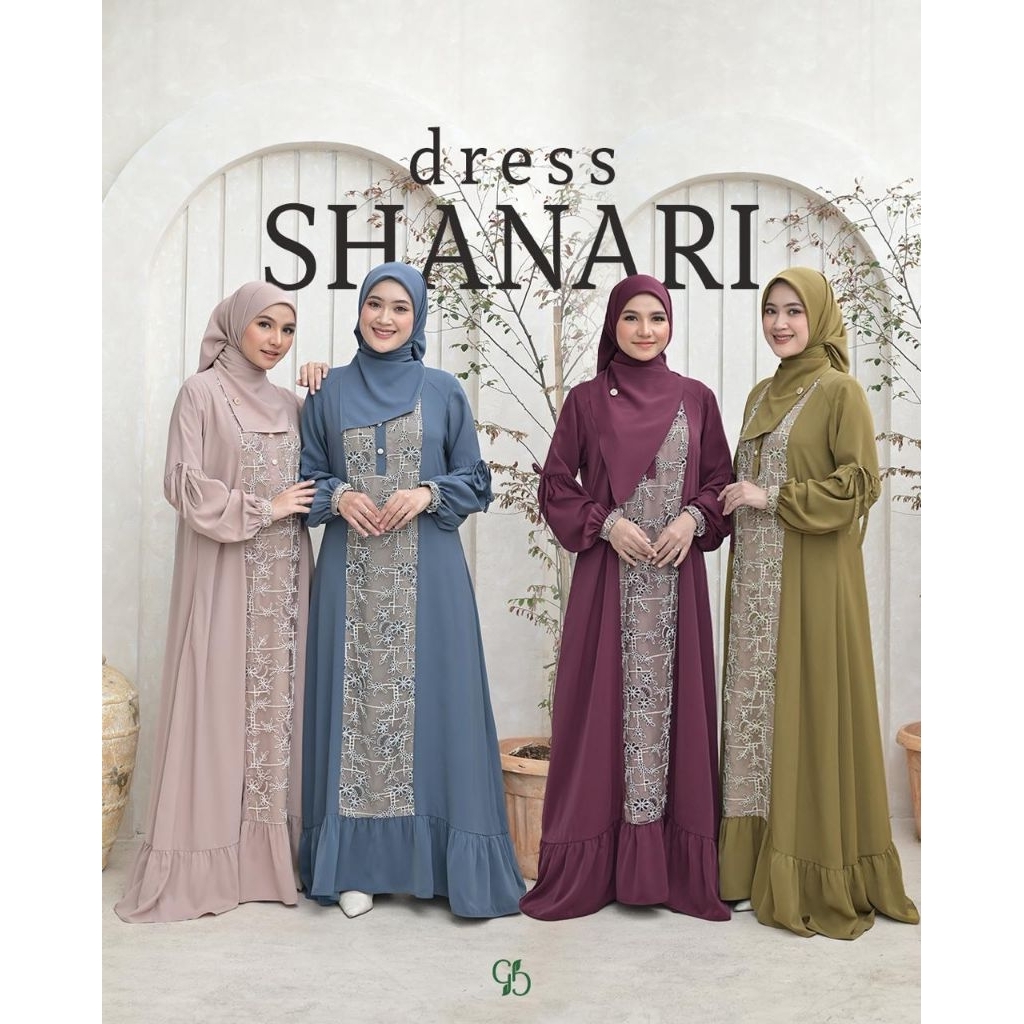GREENISM - SHANARI DRESS BY GREENISM - GAMIS MARBELA AKSEN LACE BORDIR