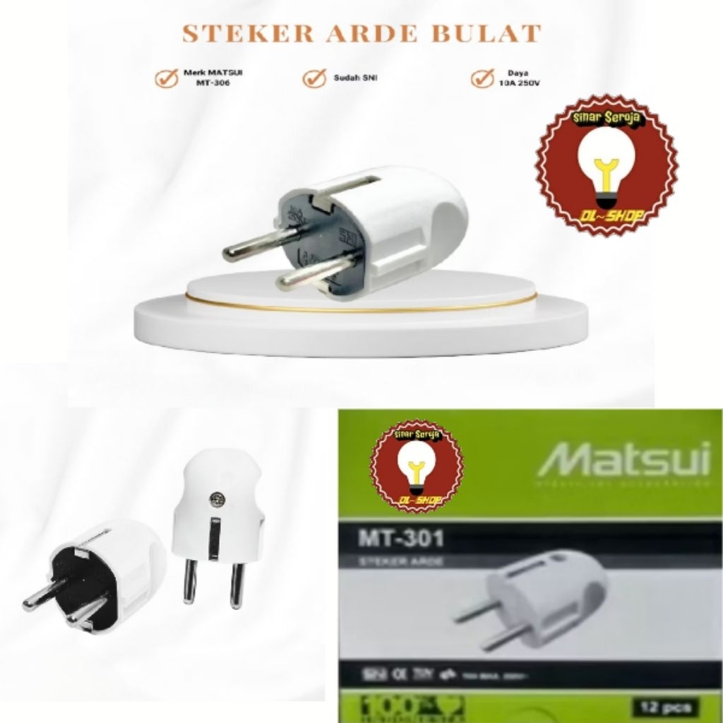 Sterker Arde Bulat mt 301-Colokan bulat matsui.