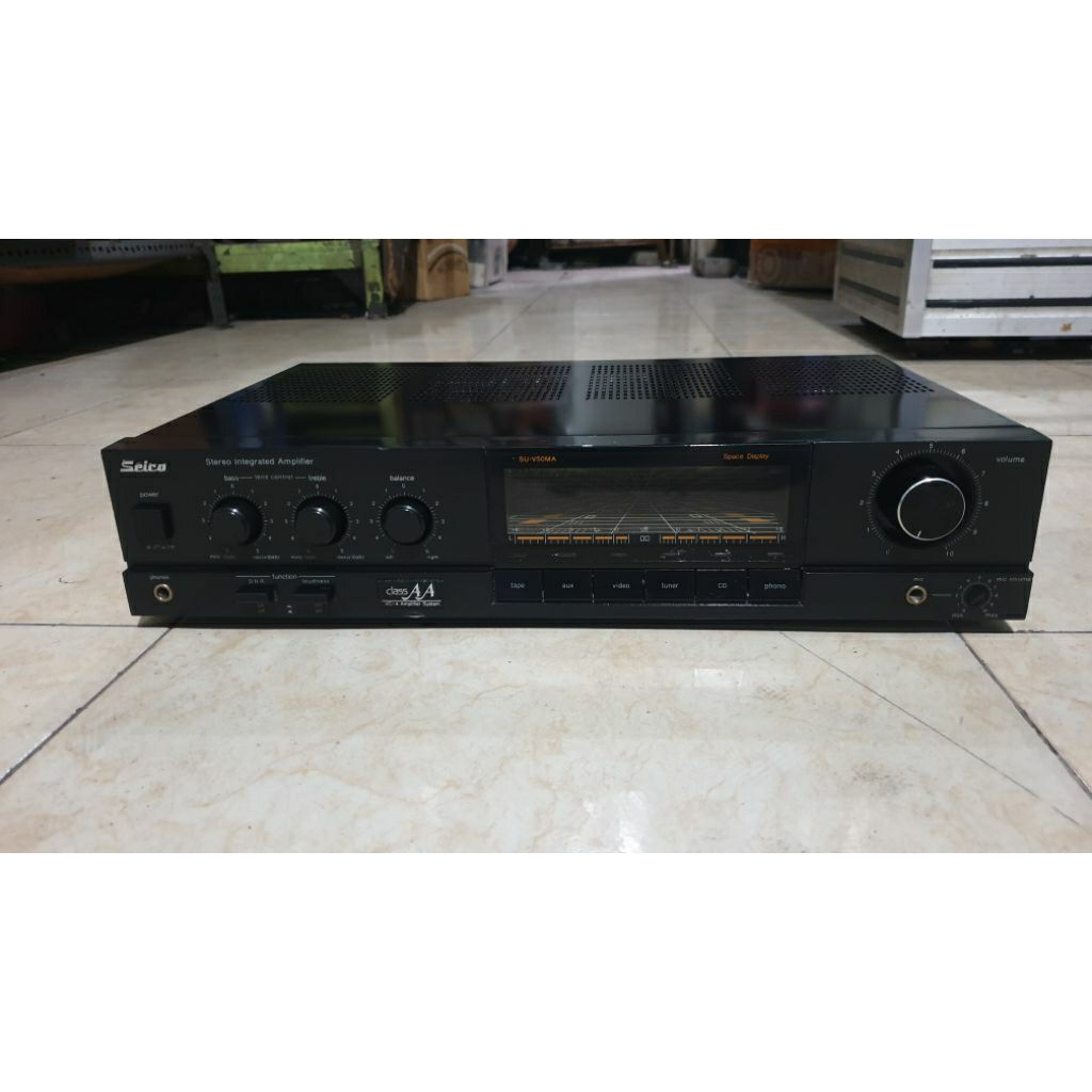 power amplifier vintage seico SU-V50MA stereo intergrated second normal siap pakai power anomali