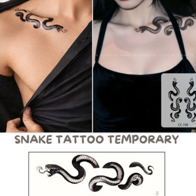 Tatto temporer ular tato sementara snake hitam