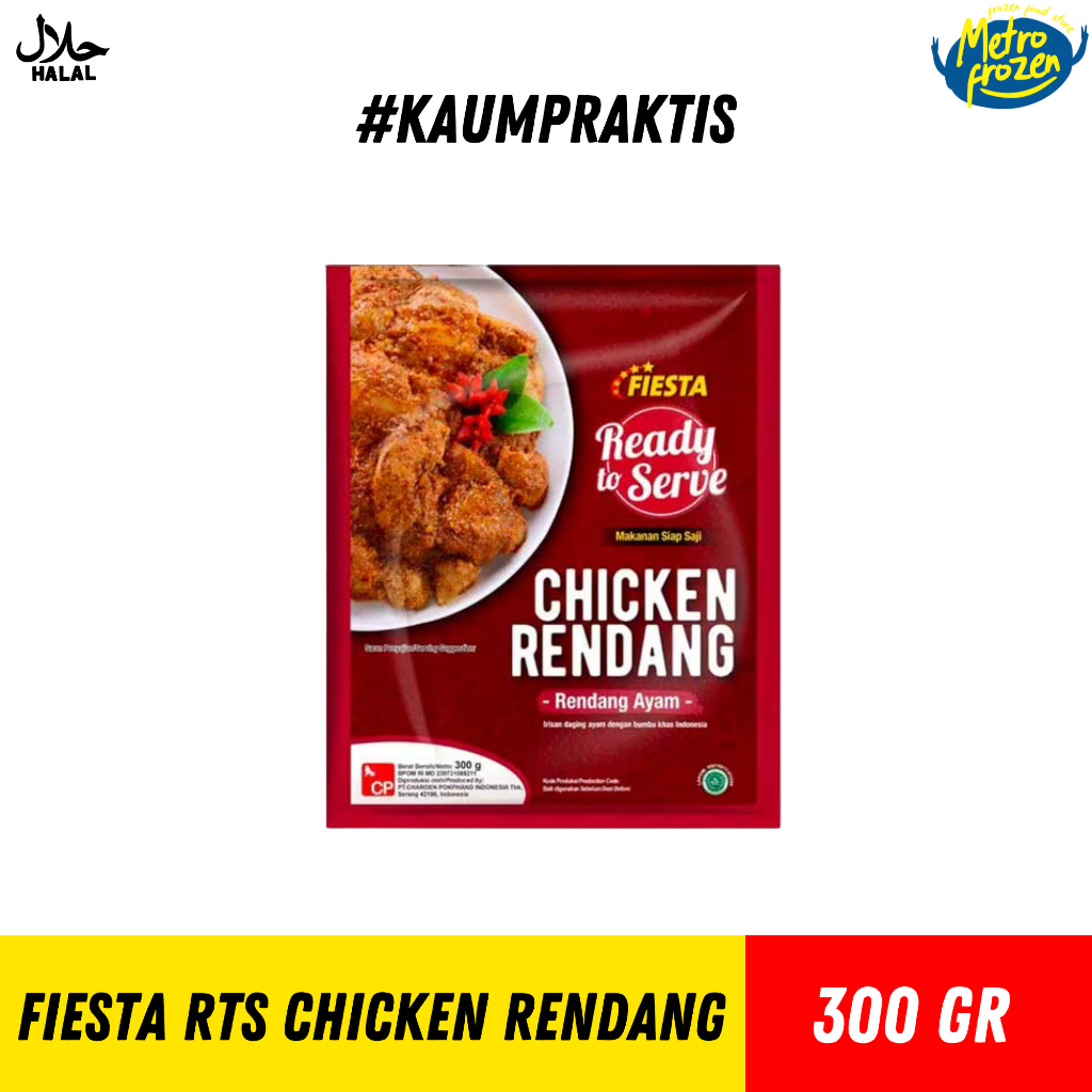 FIESTA RTS Chicken Rendang 300gr //ayam bumbu rendang siap makan //instan Banjarmasin