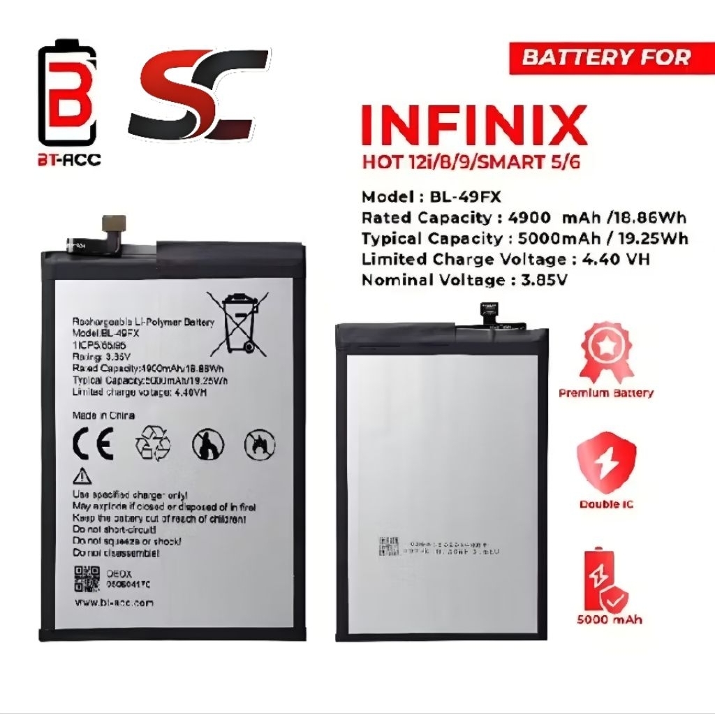 Bp BraderParts BL-49FX For Infinix Hot 8 X650 | Infinix Hot 9 X655 | Note 7 Lite X656 | Smart 5 | Sm