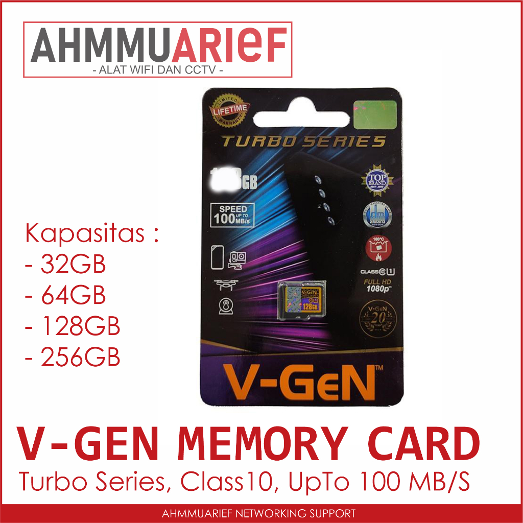 VGEN V-GEN MEMORI MEMORY MICRO SD CLASS 10 MEMORY CARD 16GB 32GB 64GB 128GB 256GB STORAGE KARTU MEMO