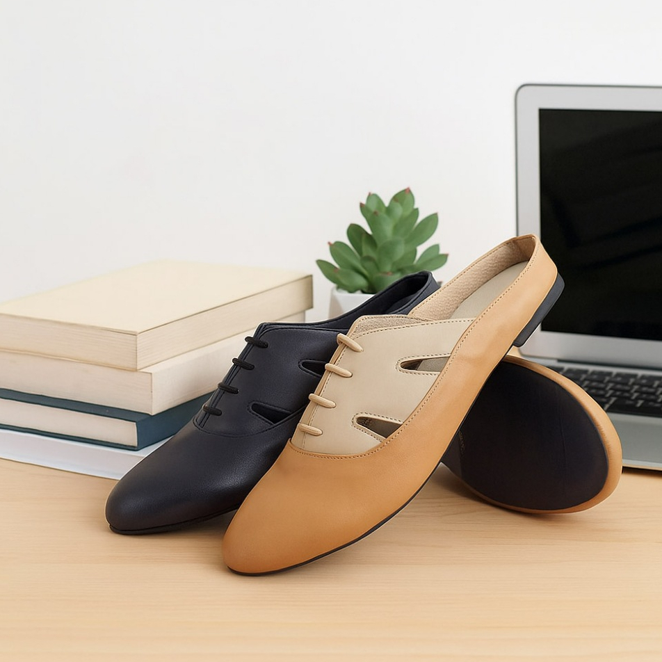 VA - Sepatu Flat Shoes Casual Wanita Ukuran Super Besar | Big Size 40 41 42 43 44 45 | Sepatu Sandal