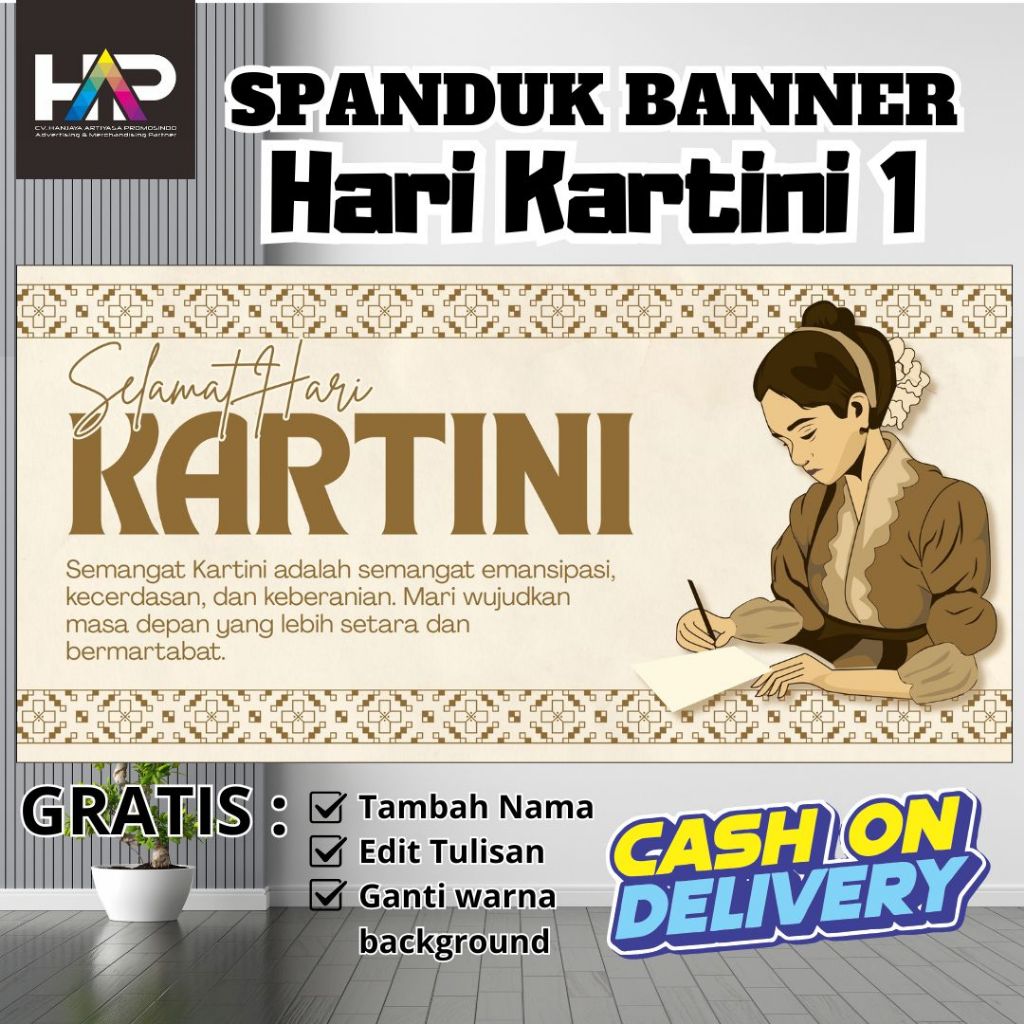BANNER EVENT ACARA LOMBA HARI KARTINI | Spanduk Hari Kartini Custom | DEKORASI HARI KARTINI 21 April