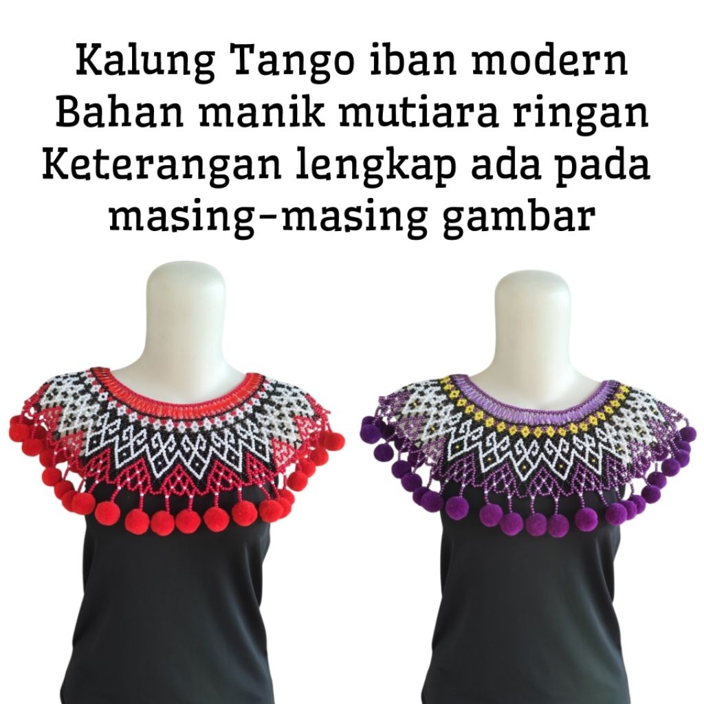 Kalung teratai tango dayak iban / kalung manik dayak / kalung manik manik / kalung dayak Kalimantan 