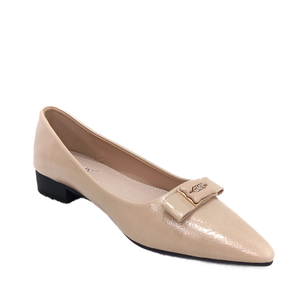 Genny Rachel - Sepatu Low Heels Pita Wanita - Flat Shoes Pointed Toe Empuk Dan Nyaman - A0856050