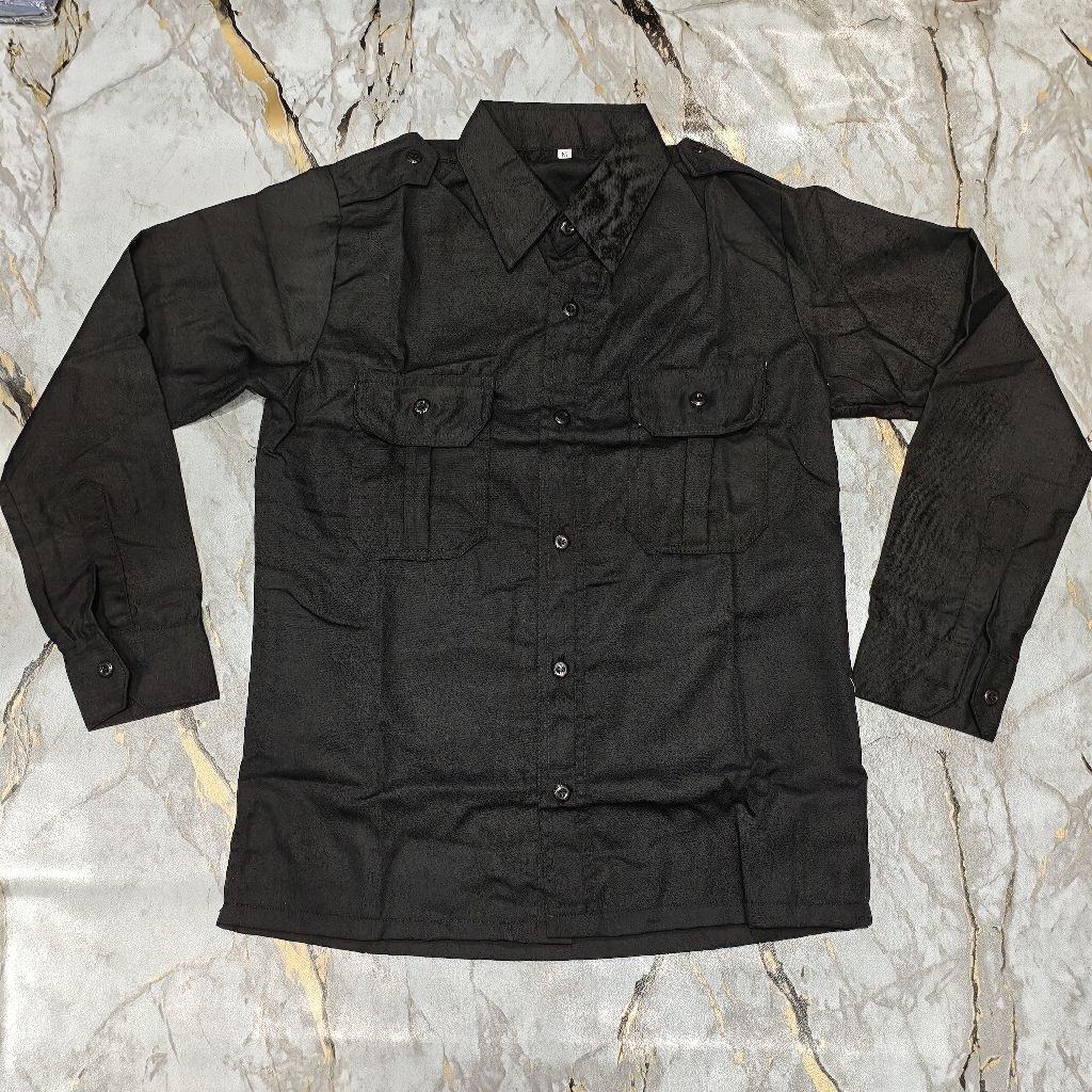 PDH HITAM | BAJU PDH HITAM lengan PANJANG | PDH HITAM lengan PENDEK