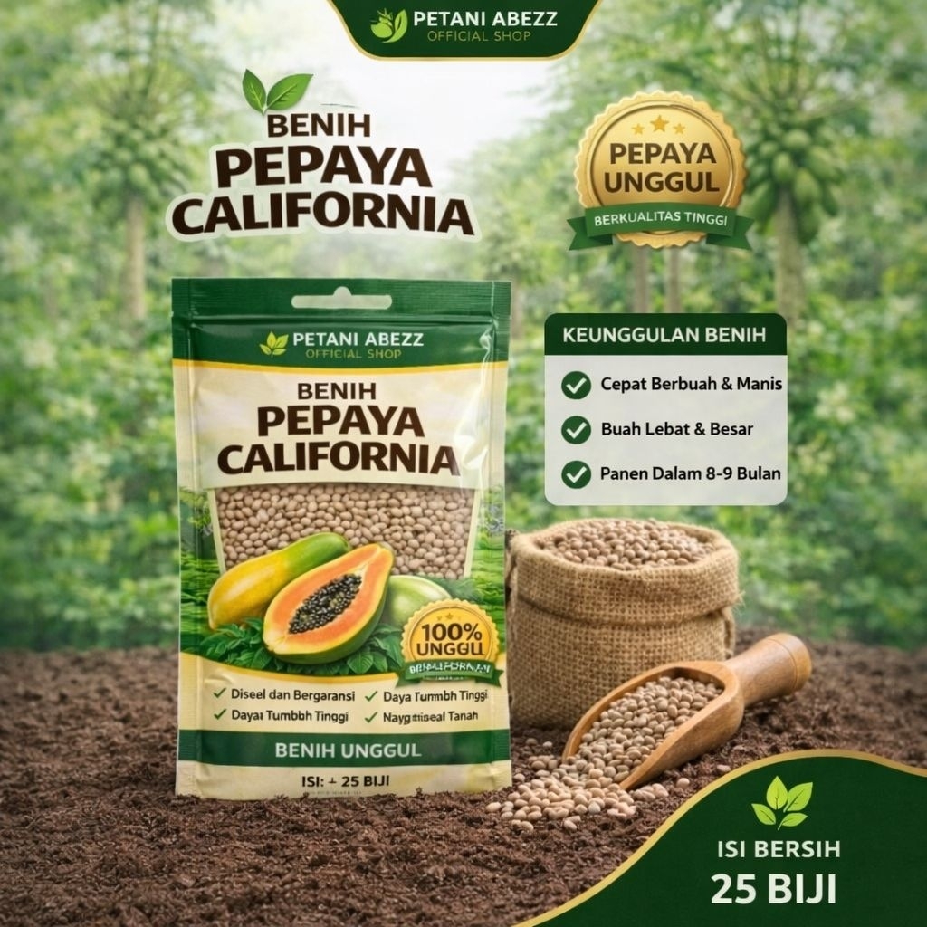 Pepaya California Super / Bibit Pepaya California unggulan isi 25biji