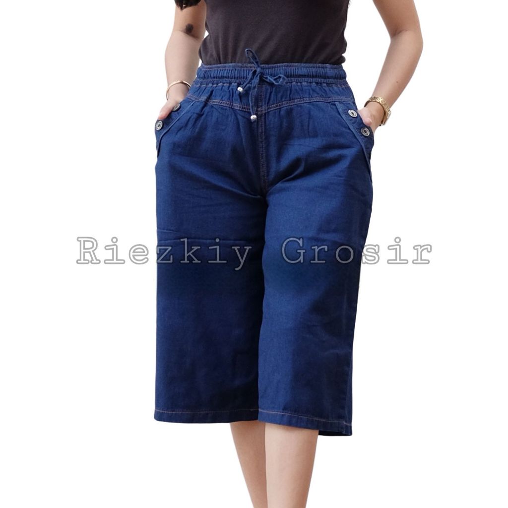 CELANA JEANS PENDEK 7/8 WANITA DEWASA // CELANA  KULOD 7/8 PENDEK SANTAI WANITA  DEWASA  JEANS