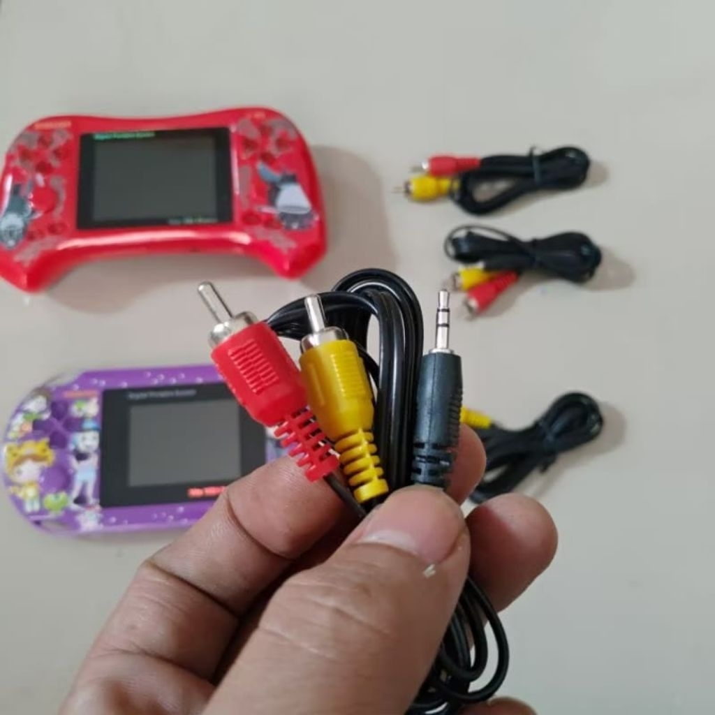 KABEL AV GAMEBOY 2 IN 1 PANJANG 1 METER KABEL RCA AUX 2 to 1  UNTUK GAMEBOY GAMEPAD  KABEL AV PVP KE