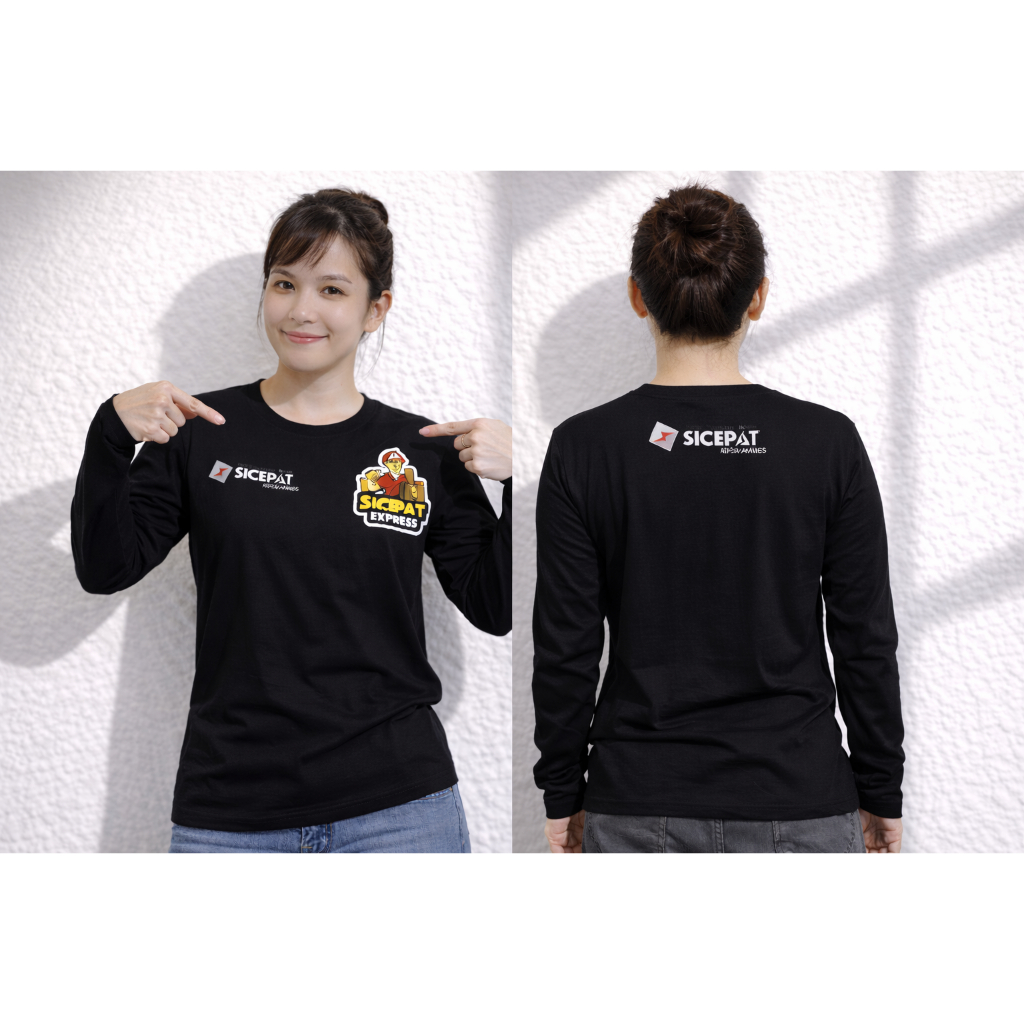 Baju Kaos Distro Sicepat Kurir Kilat Logo Perusahaan Ekpesidisi Lengan Panjang Bisa Custom