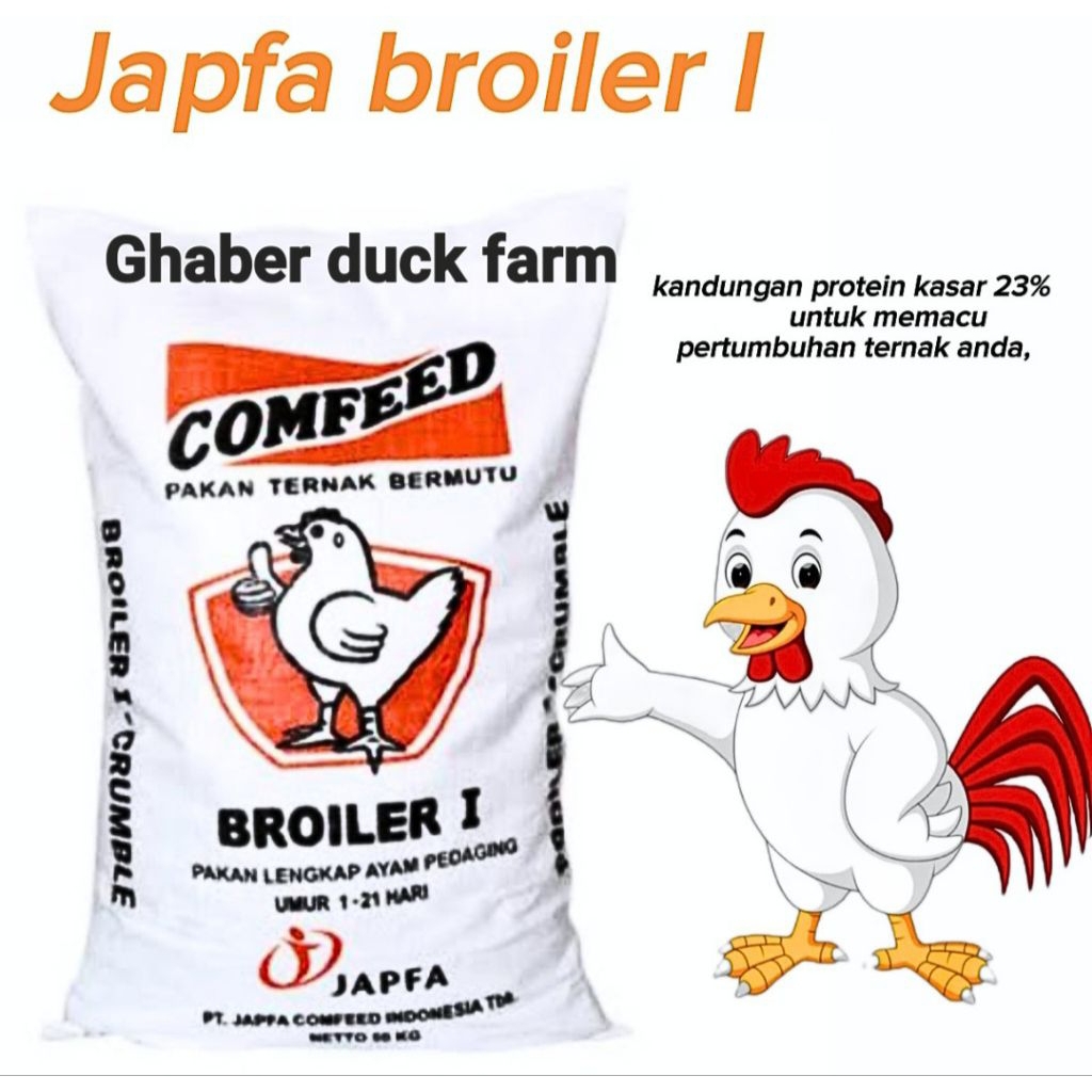 Pakan Ayam 1-5kg JAPFA COMFEED BROILER 1 pakan pedaging ayam bebek entok
