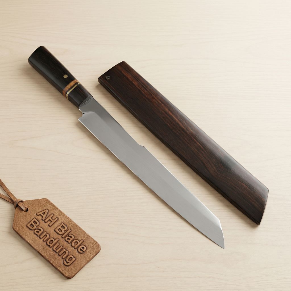 AH Blade Bandung Pisau Sembelih QUrban Baja D2 K110 Premium Super Tajam