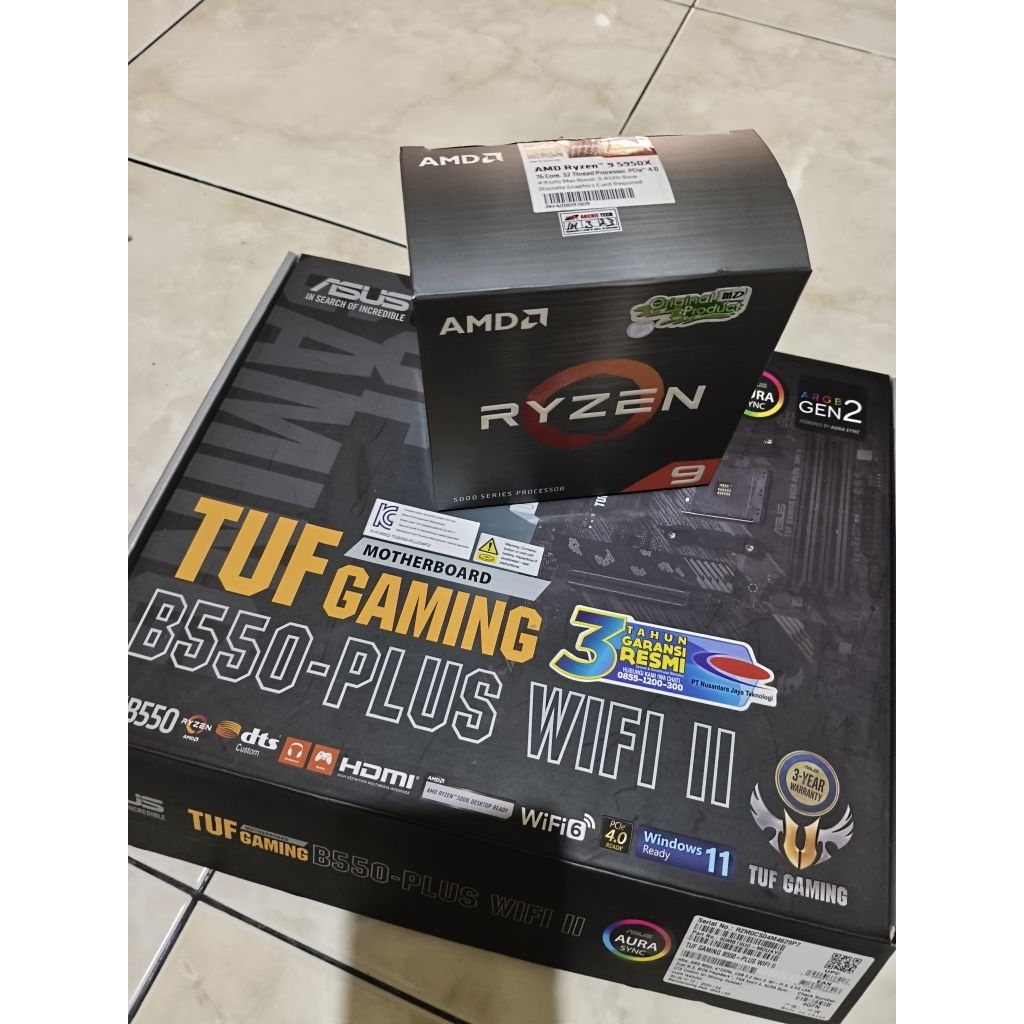 Sepaket RYZEN 9 5950X + B550 ASUS TUF Second Normal