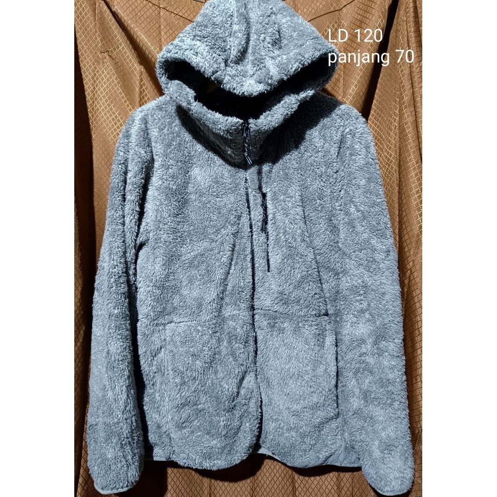jaket full bulu sherpa abu jaket winter bulu sherpa abu jaket musim dingin bulu sherpa abu jaket hoo