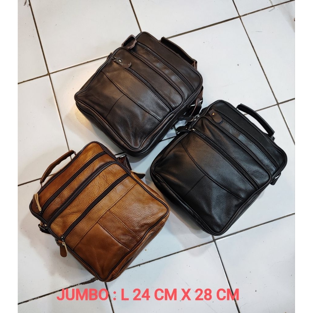 Tas Selempang Kulit Pria Ukuran Jumbo Tipe 405
