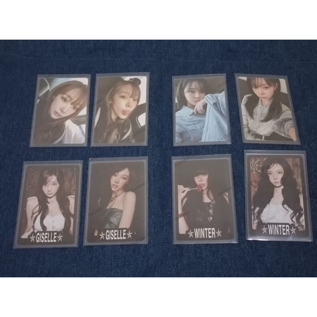 [1 set dapet 4 pc] AESPA Photocard Winter Giselle PC Season's Greeting 2026 SG26 Playing Card Collec