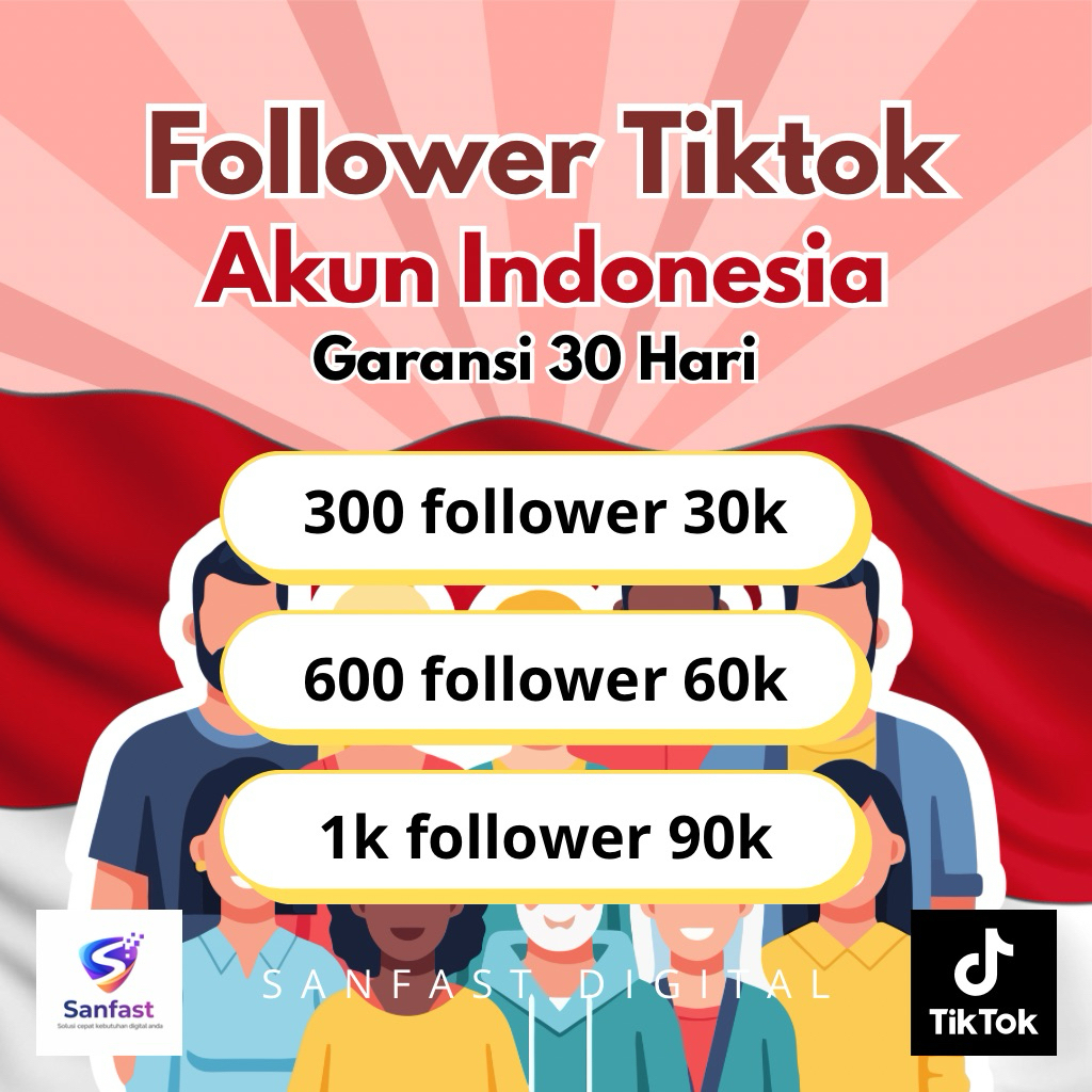 Follower Tiktok Akun Indonesia Real Garansi