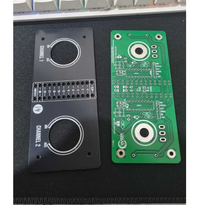 PCB LED VU PANEL LED VU PLUS PANEL DEPAN CUSTOM