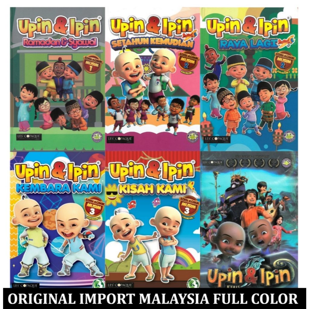Buku Komik Upin & Ipin Berwarna Hard Cover Musim 1 2 3 keris siamang tunggal original LES COPAQUE im