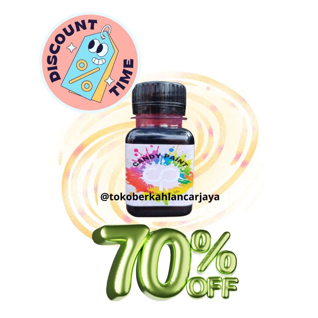 (OLES) 50 ML CAT CANDY PAINT CAT OLES VELG MOTOR PERMANEN CAT LOGAM BESI CHROME CANDY PAINT